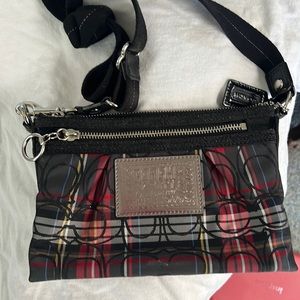 Coach Poppy plaid purse